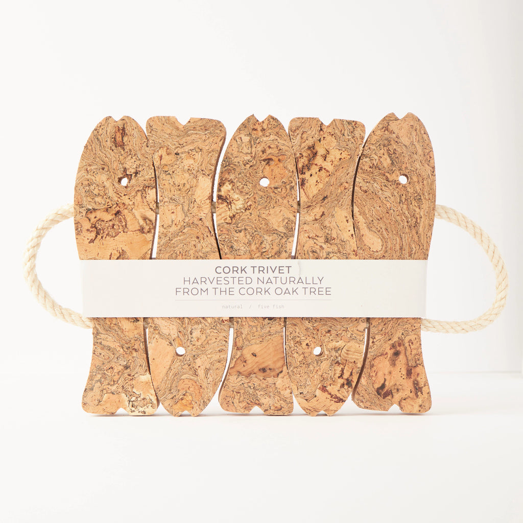 Natural Cork Five Fish Trivet from Liga for sale at Mostyn 2