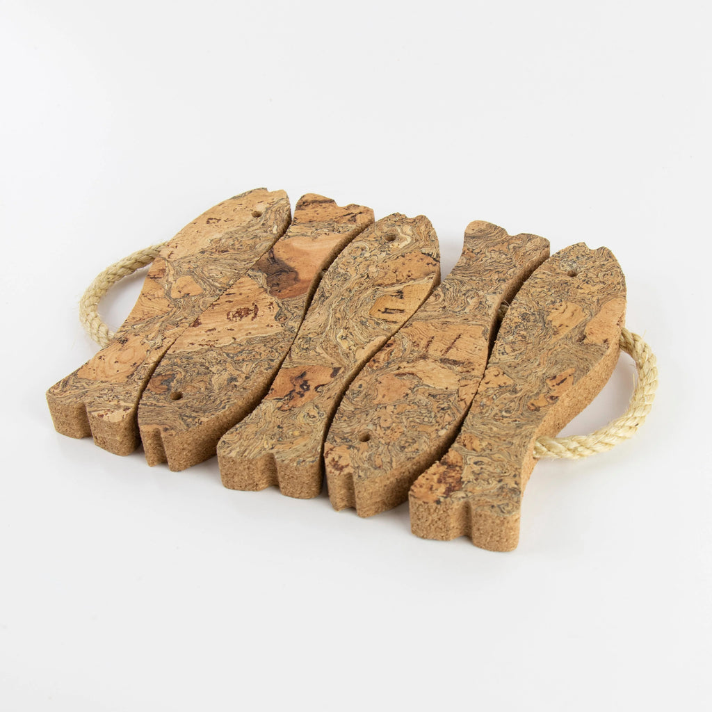 Natural Cork Five Fish Trivet from Liga for sale at Mostyn 8
