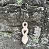 Natural Hand-carved Wooden Welsh Love Spoon Keyring from The Welsh Gift Shop for sale at Mostyn