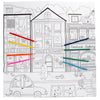 On Our Street Large Colouring Poster with Pencils from Rex London for sale at Mostyn