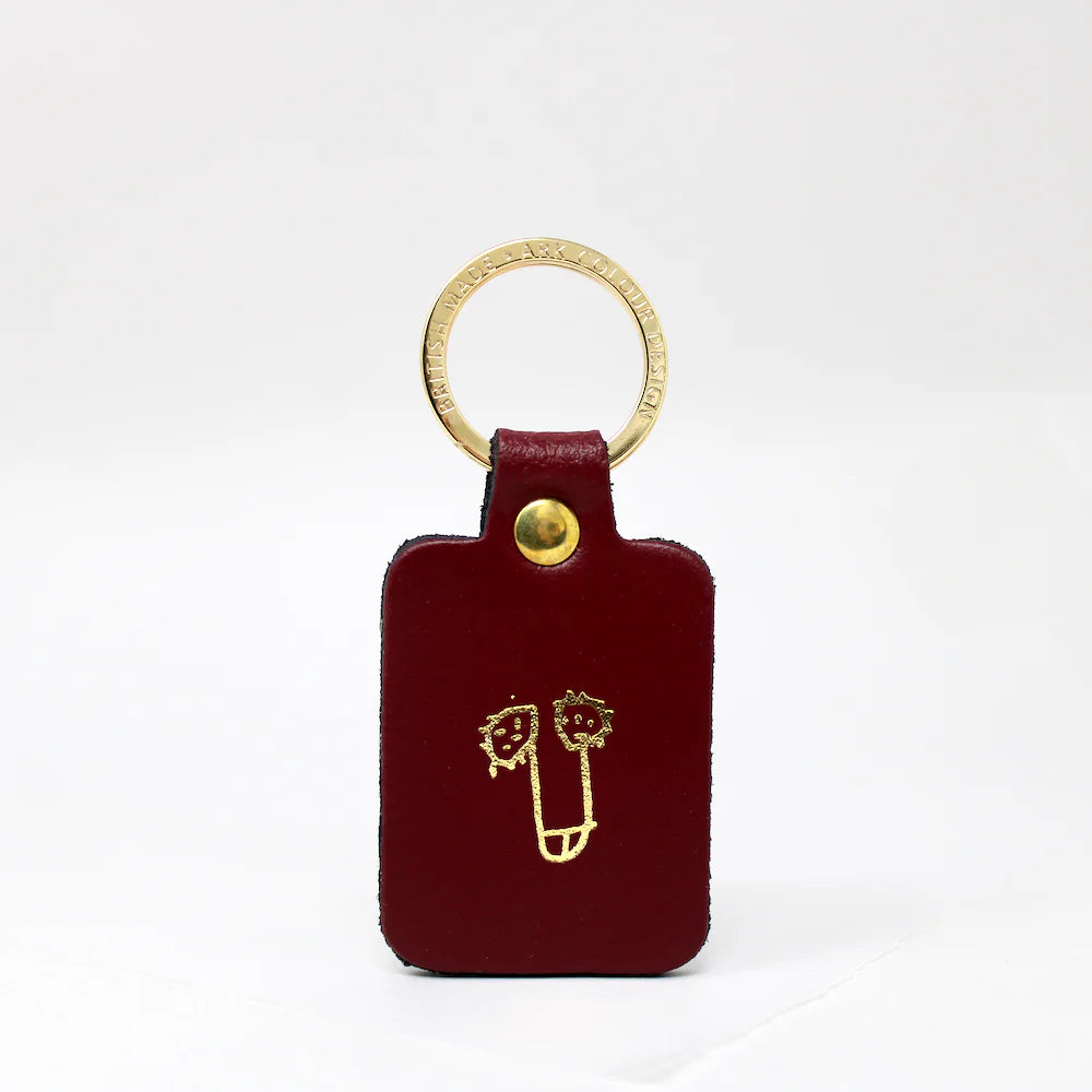 Oxblood Leather Willy Key Fob Keyring by Ark Colour Design for sale at Mostyn