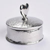 Pewter Love Heart Round Trinket Box from Glover and Smith for sale at Mostyn 4