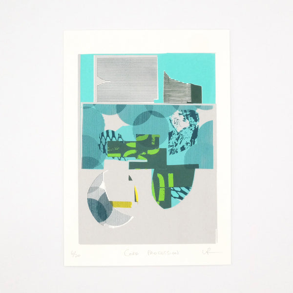 Unframed Screen Print - 'Cord Progression' by Print Garage-Iain Perry for sale at Mostyn.