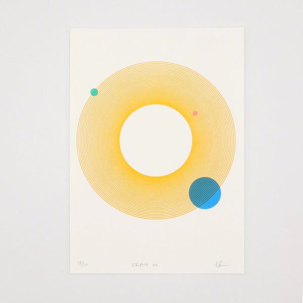 Unframed Screen Print - 'Orbit III' by Print Garage Iain Perry for sale at Mostyn.