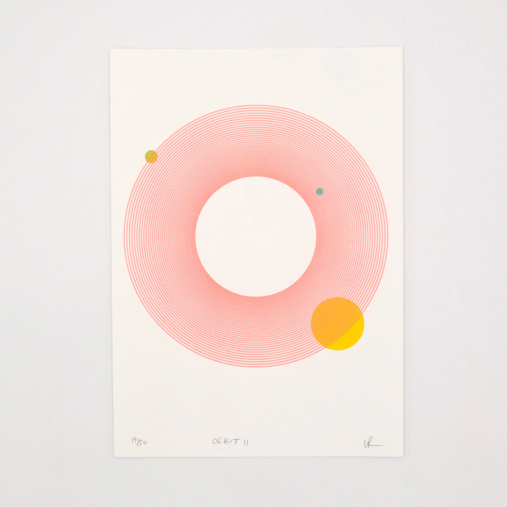 Unframed Screen Print - 'Orbit II' by Print Garage Iain Perry for sale at Mostyn.