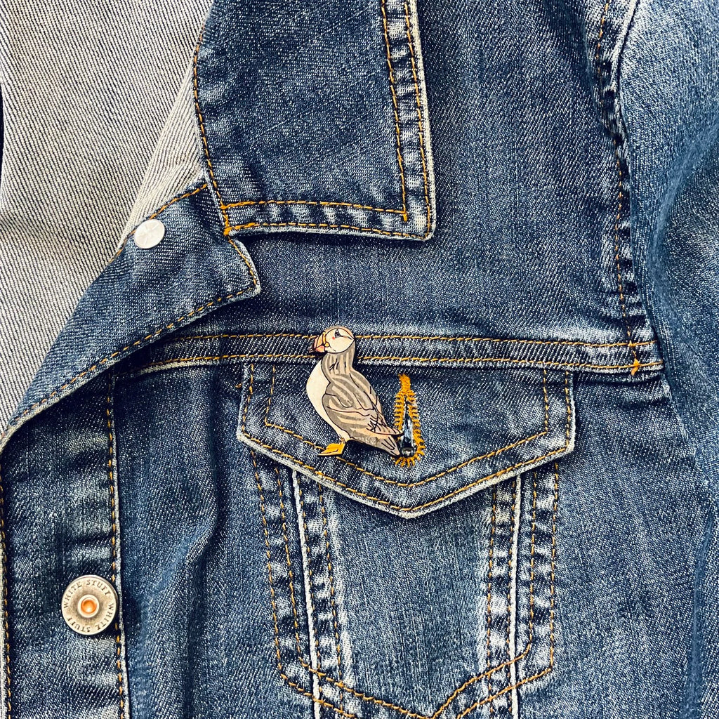 Puffin Mini Pin Brooch from Lily Faith for sale at Mostyn