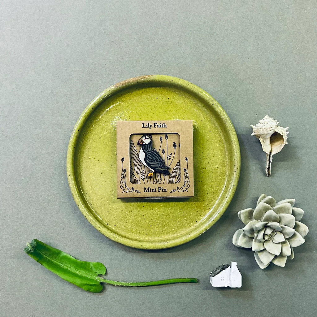 Puffin Mini Pin Brooch from Lily Faith for sale at Mostyn
