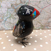 Puffin Posh Paper Mache Bird Sculpture from Tania Holland Gallery for sale at Mostyn