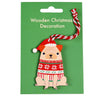 Pug Dog Hanging Wooden Christmas Decoration from Rex London for sale at Mostyn