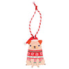 Pug Dog Hanging Wooden Christmas Decoration from Rex London for sale at Mostyn