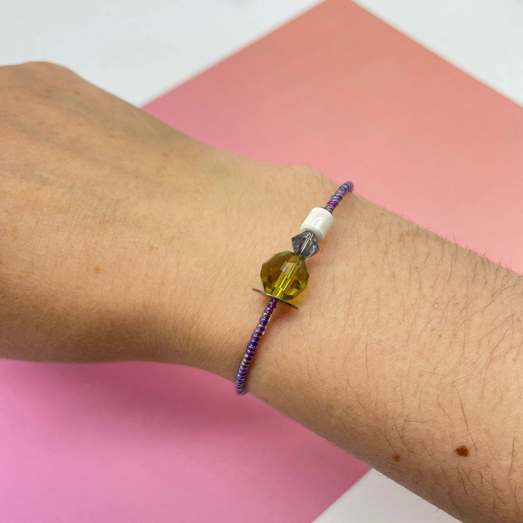 Purple Beads Wrap Bracelet from Deryn for sale at Mostyn