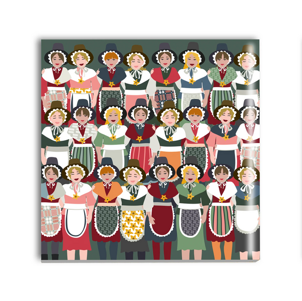 Queens of Wales Cork Backed Ceramic Coaster from Max Rocks for sale at Mostyn