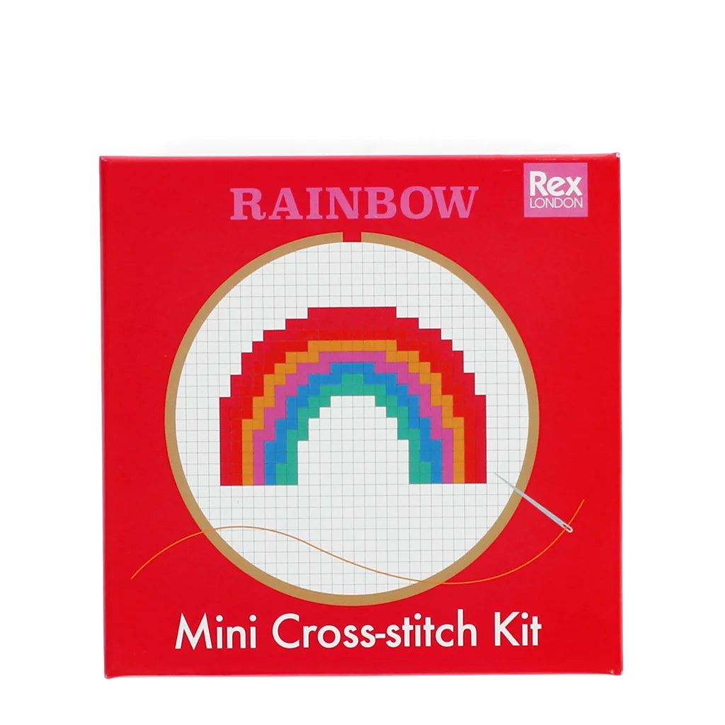 Rainbow Mini Cross-stitch Kit from Rex London for sale at Mostyn