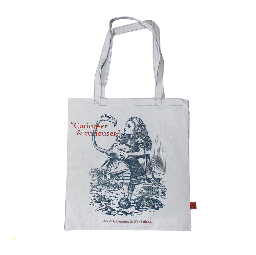 Recycled Cotton Alice in Wonderland Tote Bag from Half Moon Bay for sale at Mostyn