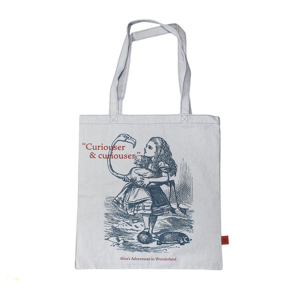 Recycled Cotton Alice in Wonderland Tote Bag from Half Moon Bay for sale at Mostyn