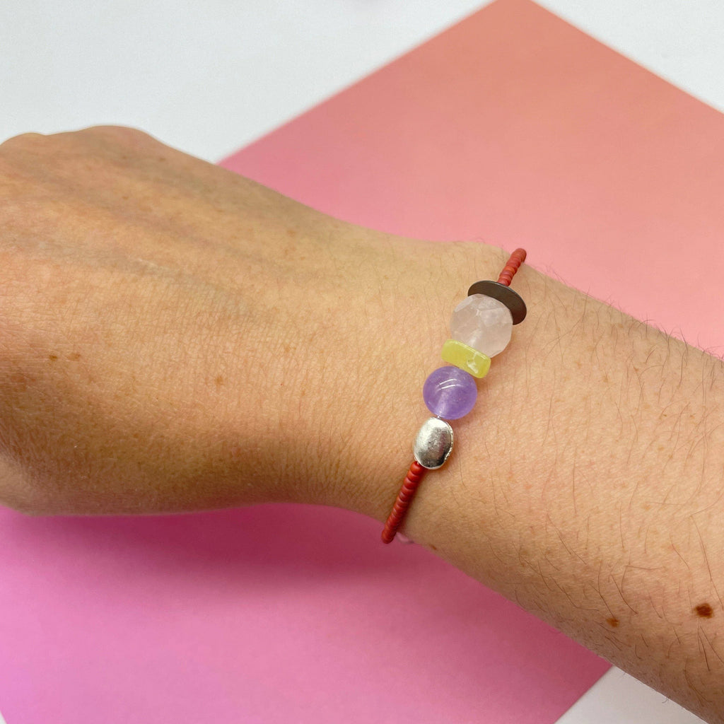 Red Beads Wrap Bracelet from Deryn for sale at Mostyn