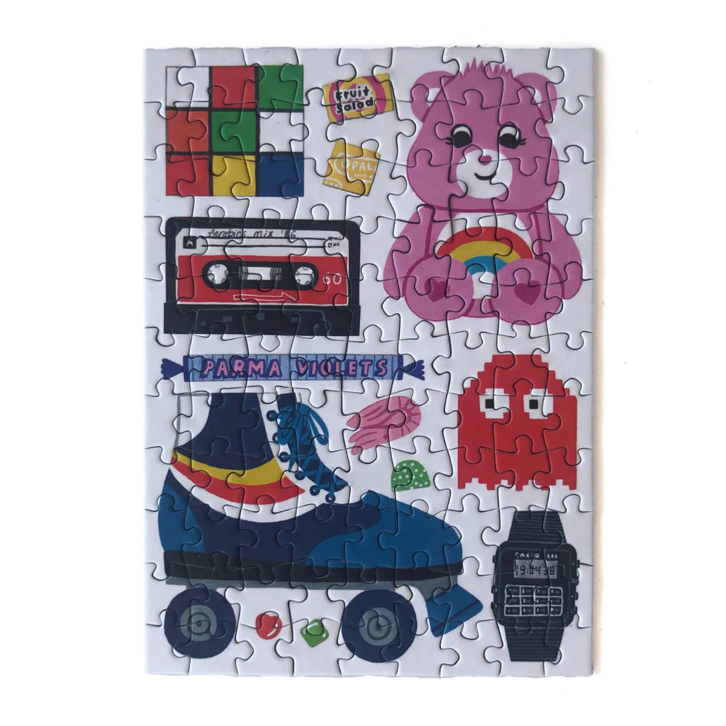 Retro 80's 99 Piece Mini Jigsaw Puzzle from Happily Puzzles for sale at Mostyn