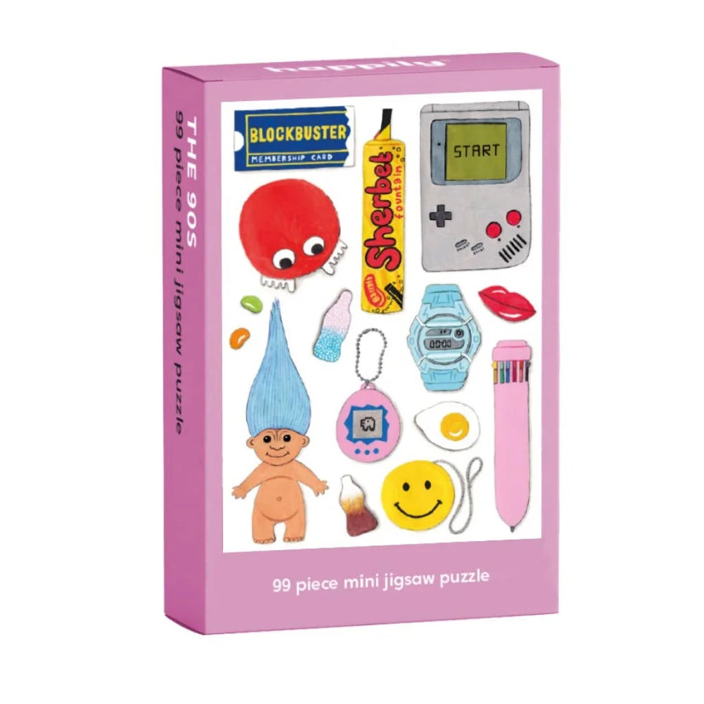 Retro 90's 99 Piece Mini Jigsaw Puzzle from Happily Puzzles for sale at Mostyn