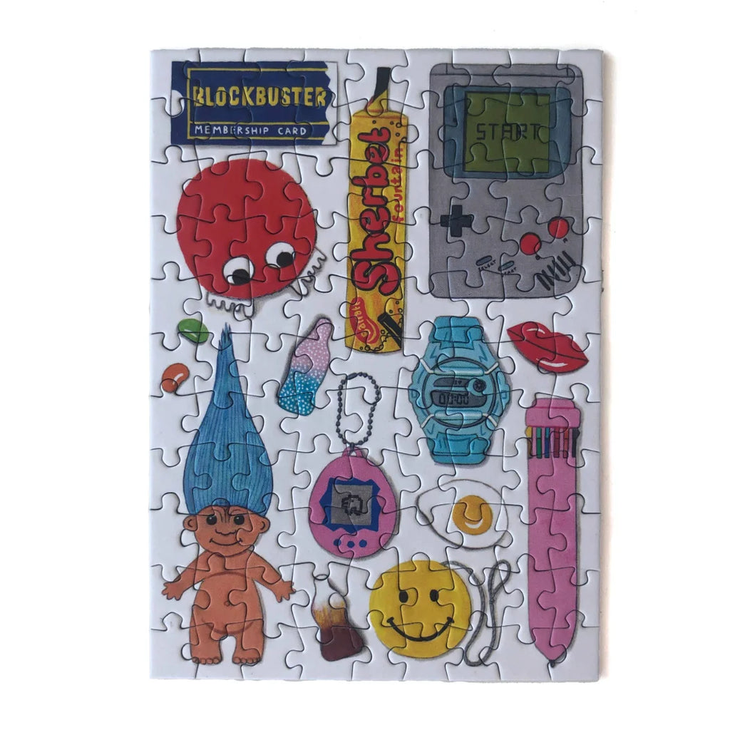 Retro 90's 99 Piece Mini Jigsaw Puzzle from Happily Puzzles for sale at Mostyn