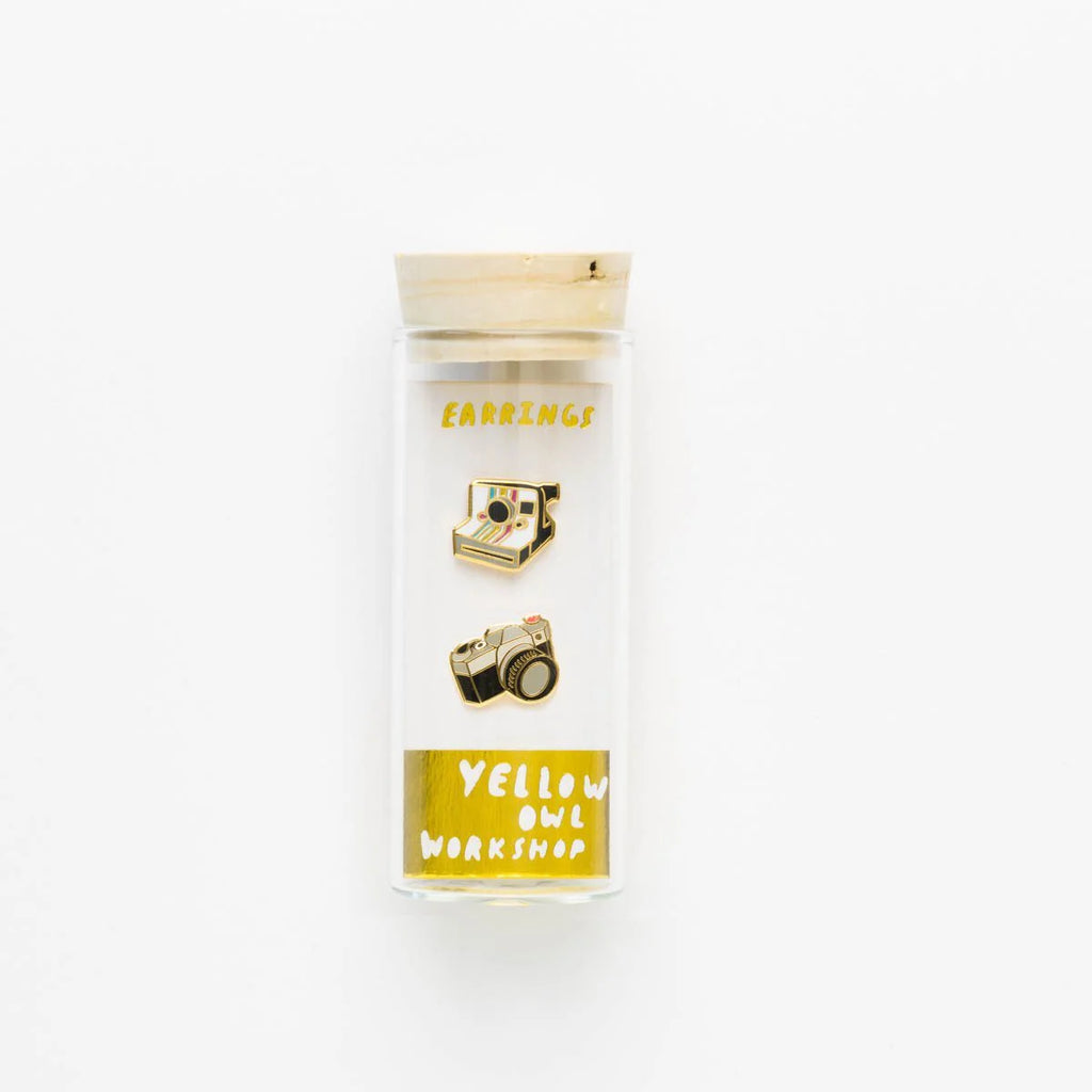 Retro Cameras Stud Earrings from Yellow Owl Workshop for sale at Mostyn 2