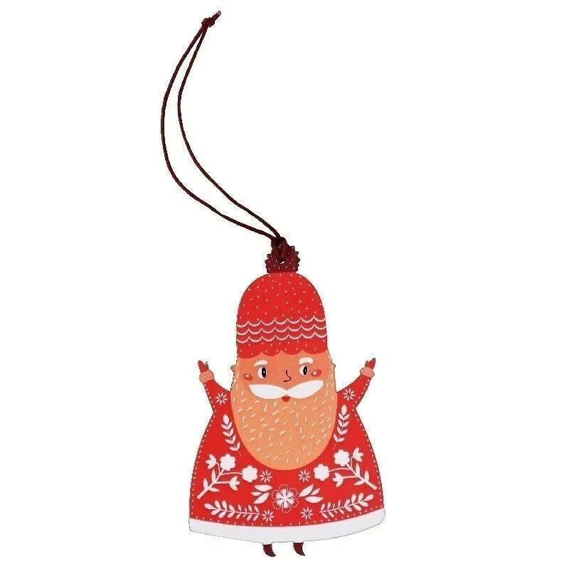 Santa Hanging Wooden Christmas Decoration from Rex London for sale at Mostyn