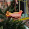 Robin Screen Printed Board Christmas Decoration From East End Press for sale at Mostyn