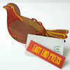 Robin Screen Printed Board Christmas Decoration From East End Press for sale at Mostyn