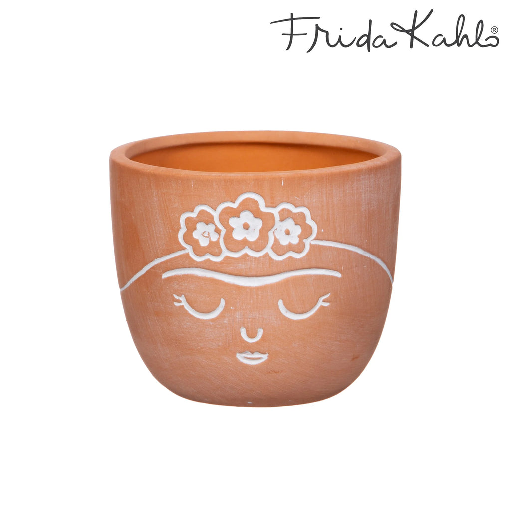 Mini Frida Kahlo Ceramic Terracotta Planter from Sass and Belle for sale at Mostyn