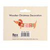 Sausage Dog Hanging Wooden Christmas Decoration from Rex London for sale at Mostyn