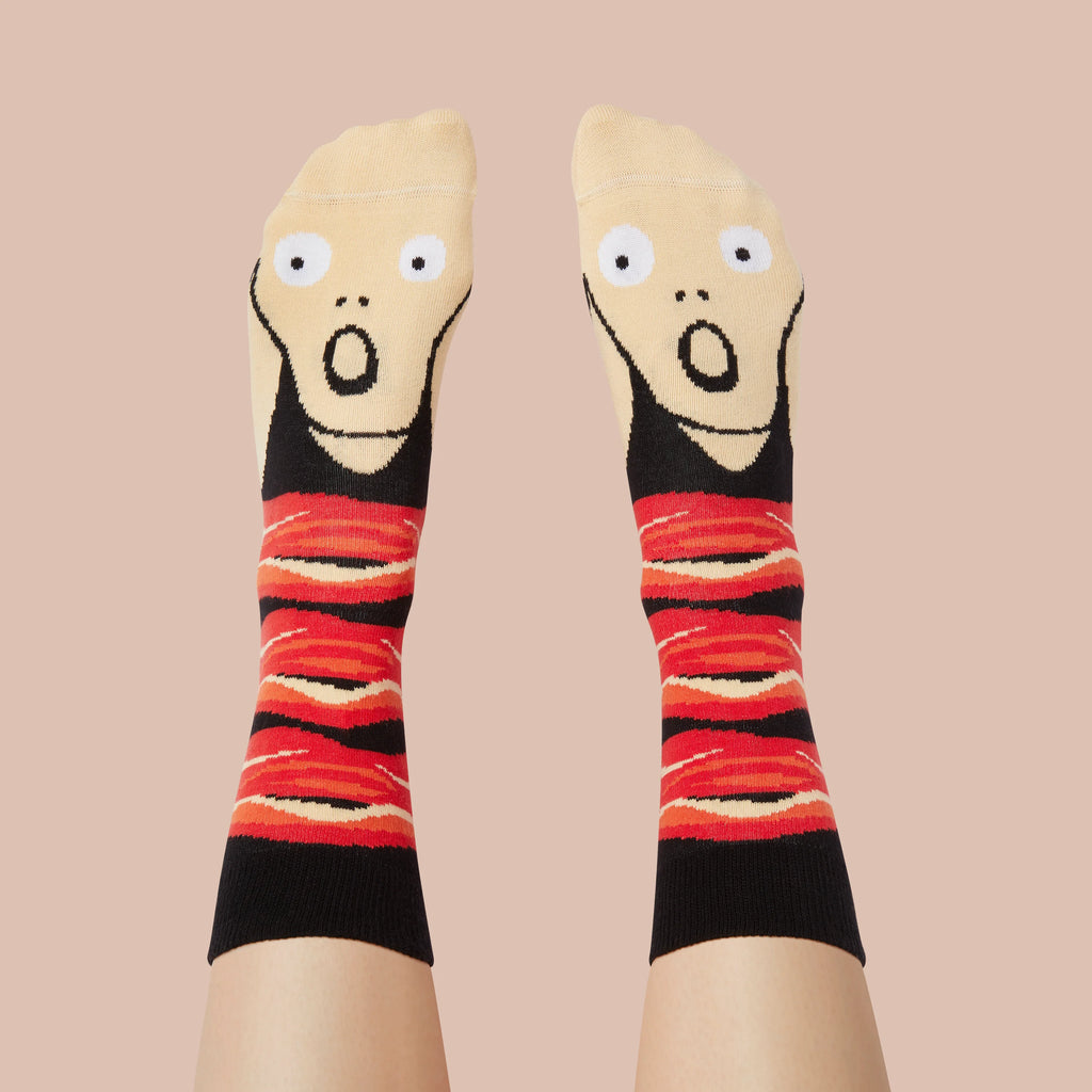 Screamy Ed Artist Socks Adult 5-8 2 from Chatty Feet for sale at Mostyn