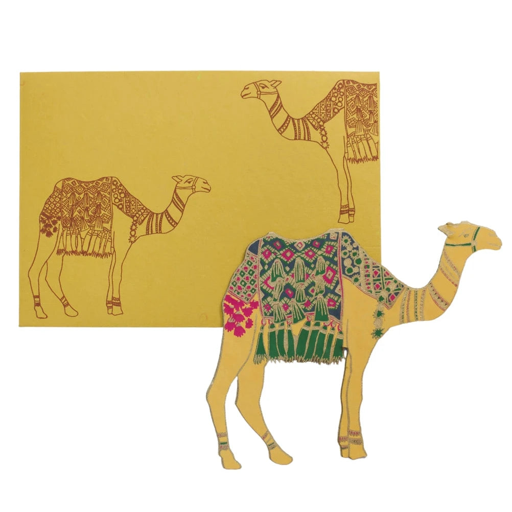 Screen Printed Camel Greeting Card from East End Press for sale at Mostyn