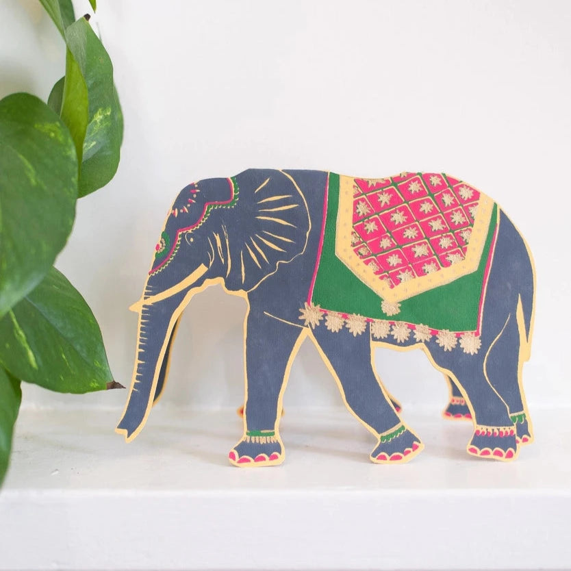 Screen Printed Elephant Greeting Card from East End Press for sale at Mostyn