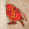 Screen Printed Wooden Robin Christmas Decoration from East End Press for sale at Mostyn