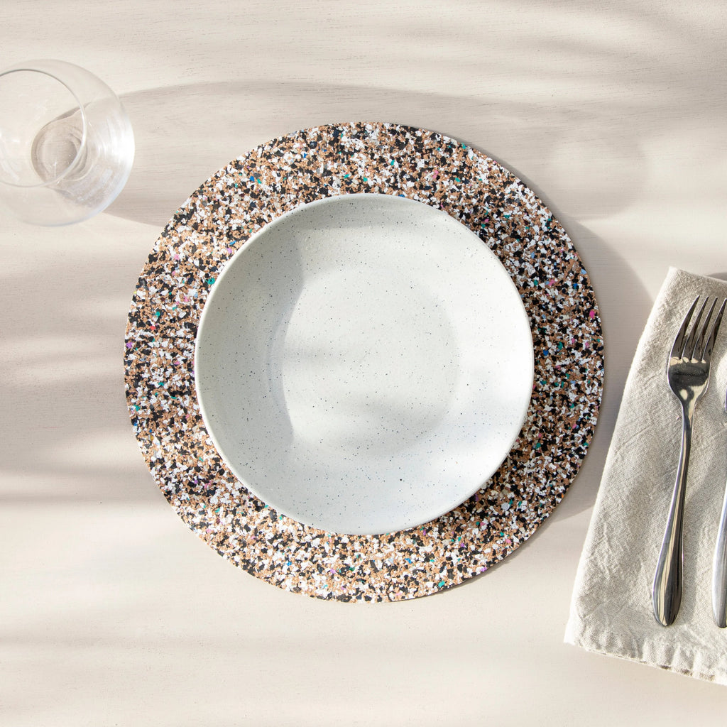 Set of 4 Beach Clean Round Placemats from LIGA for sale at Mosyn