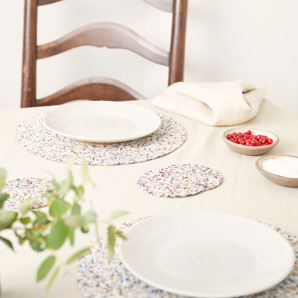 Set of 4 Beach Clean Round Placemats from LIGA for sale at Mosyn 3