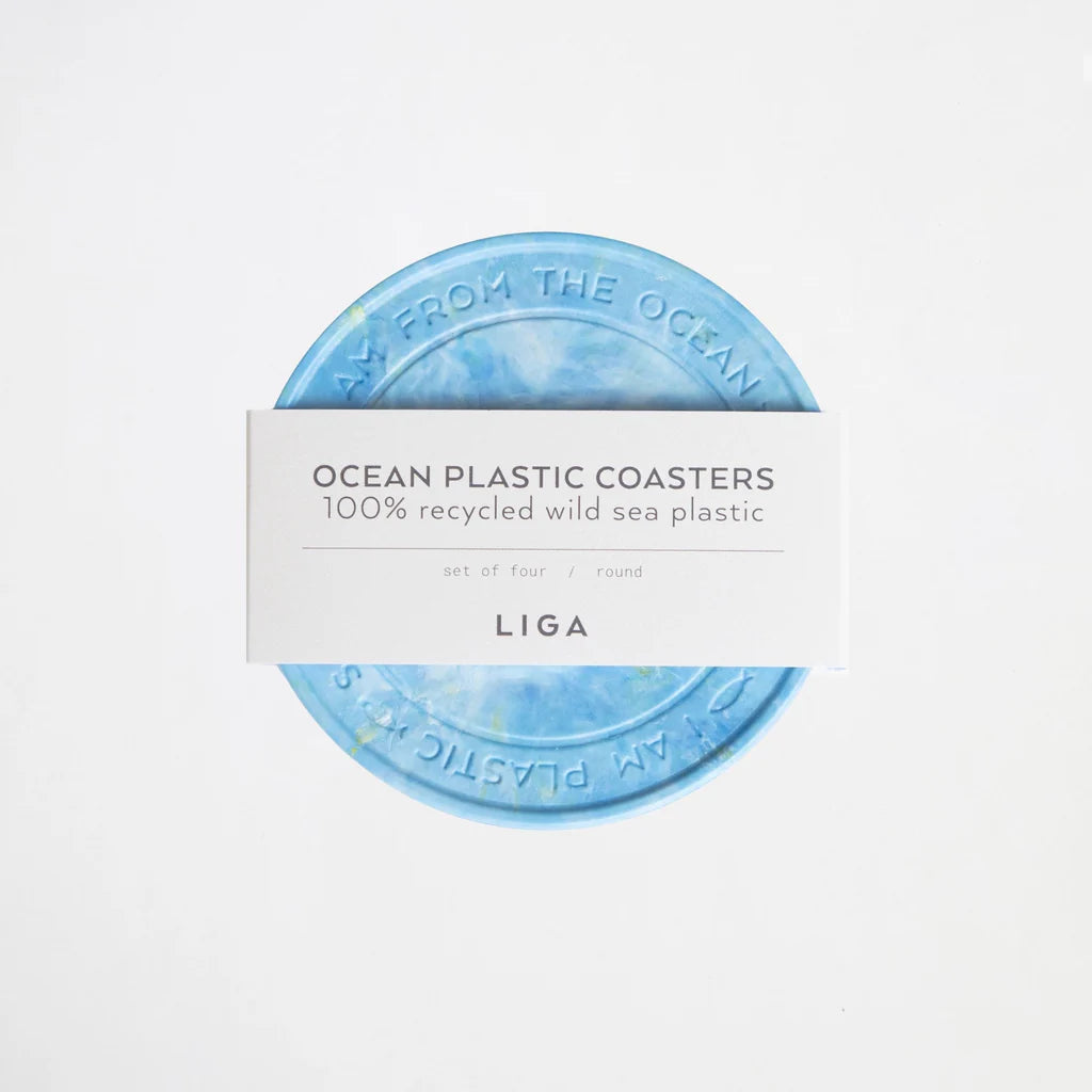 Set of 4 Ocean Recycled Sea Plastic Coasters 2