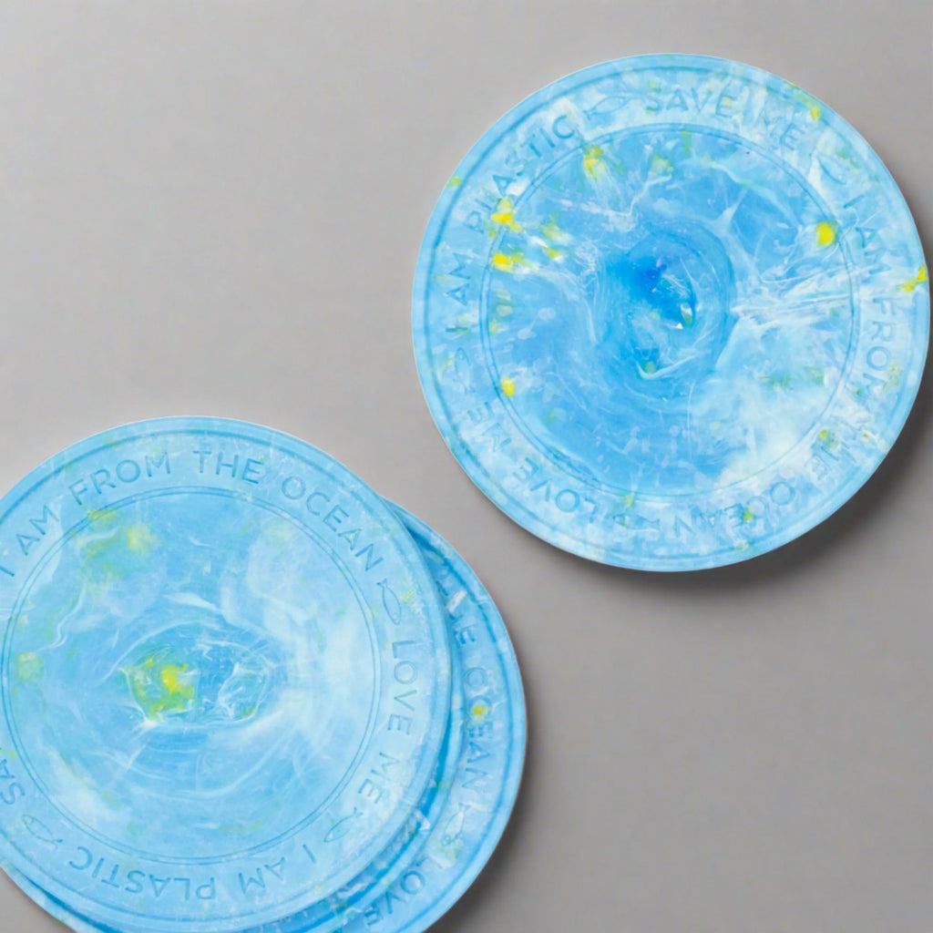 Set of 4 Ocean Recycled Sea Plastic Coasters 5