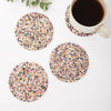Set of 4 Round Beach Clean Coasters from LIGA for sale at Mostyn 3