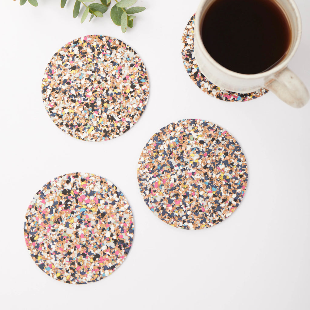 Set of 4 Round Beach Clean Coasters from LIGA for sale at Mostyn 3