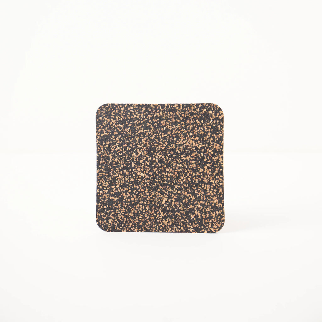 Set of 4 Square Dash Recycled Rubber and Cork Coasters from Liga for sale at Mostyn 4