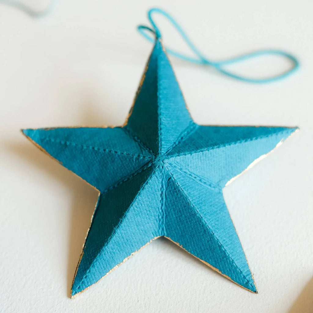 Set of Five Hand Printed Stars Board Decorations by East End Press for sale at Mostyn