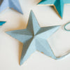 Set of Five Hand Printed Stars Board Decorations by East End Press for sale at Mostyn