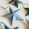 Set of Five Hand Printed Stars Board Decorations by East End Press for sale at Mostyn