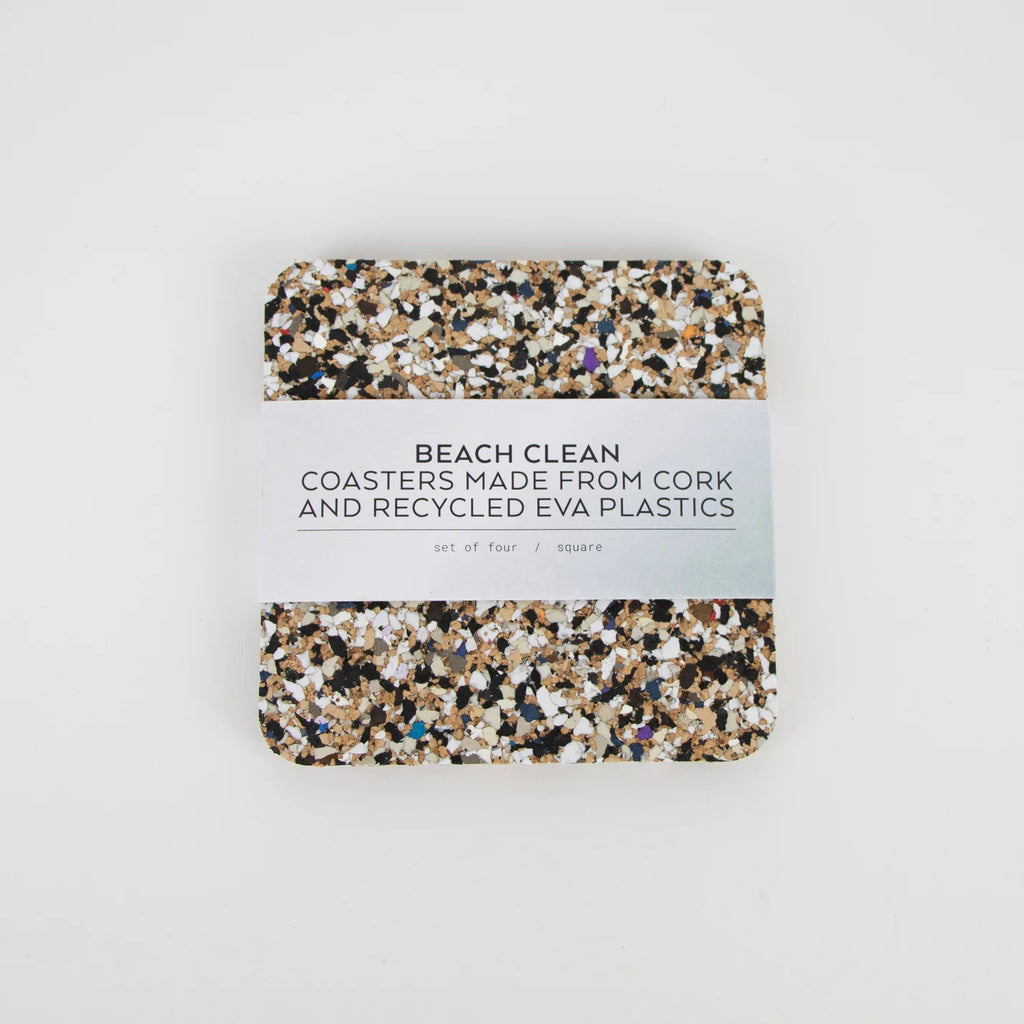 Set of Four Beach Clean Square Coaster Set from LIGA for sale at Mostyn 