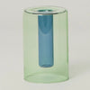Small Reversible Glass Vase Green Blue from Block Design for sale at Mostyn