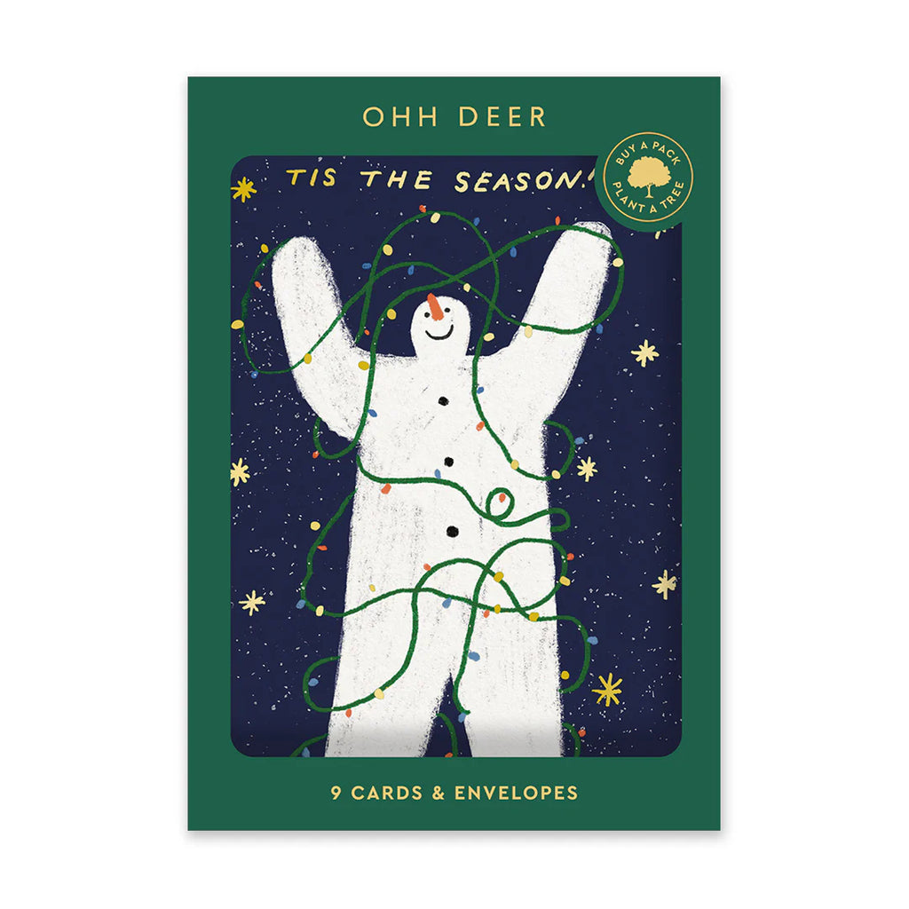 Snowman Santa and Christmas Tree Christmas Card Set from Ohh Deer for sale at Mostyn