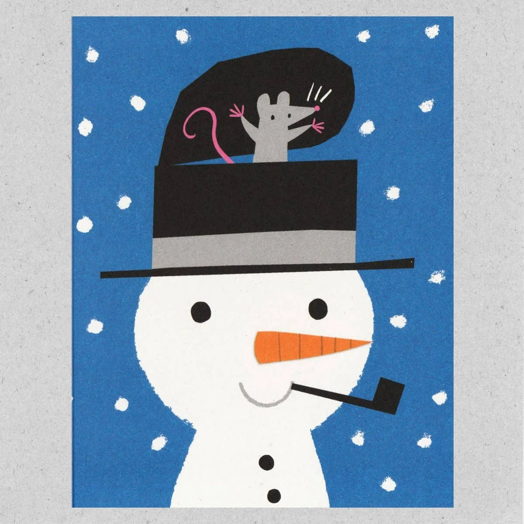 Snowman Surprise Christmas Card from Lisa Jones Studio for sale at Mostyn