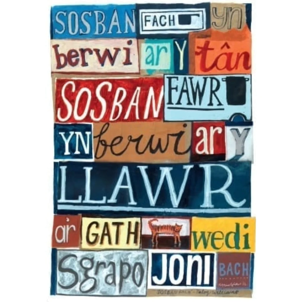 Sosban Fach A3 Welsh Poster Print from Driftwood designs for sale at Mostyn