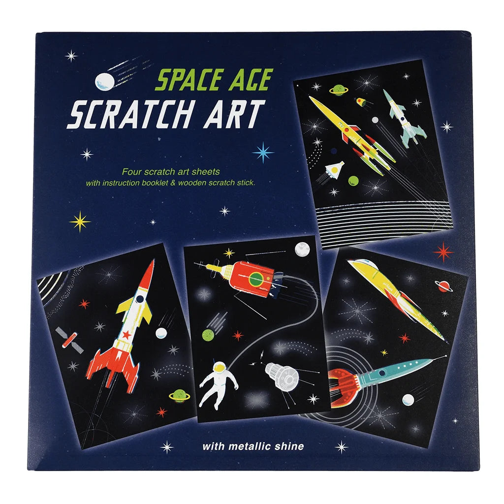 Space Age Scratch Art Kit from Rex London for sale at Mostyn