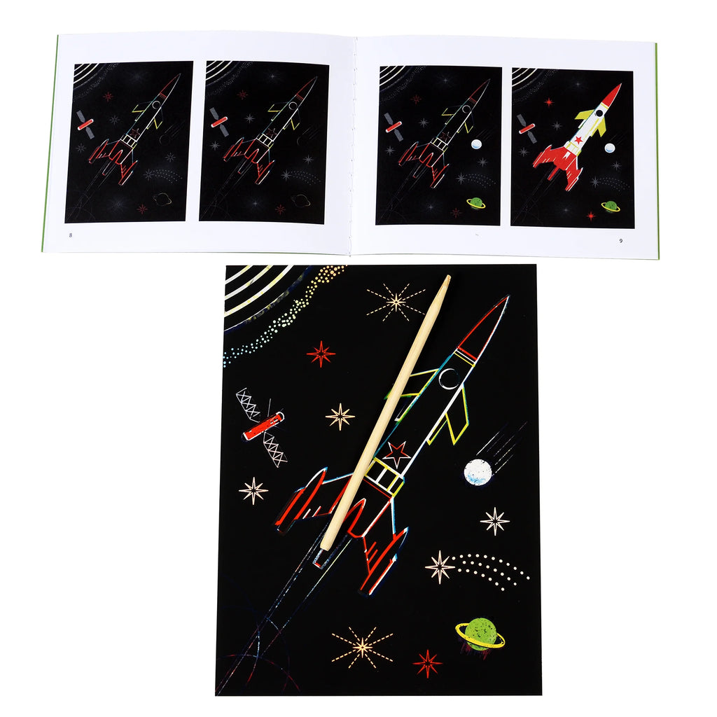 Space Age Scratch Art Kit from Rex London for sale at Mostyn